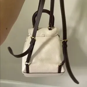 Coach | Bags | Coach Cream And Brown Leather Backpack With  display picture 2